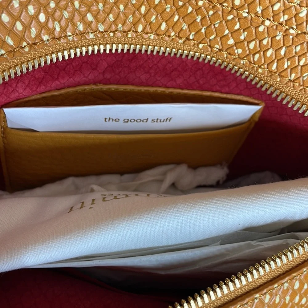 Hammitt | VIP Medium Apricot Snake Gold Brushed Crossbody Bag NWT - Picture 7 of 10